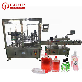 風(fēng)油精、活絡(luò)油、香水灌裝旋蓋貼標(biāo)一體機(jī)